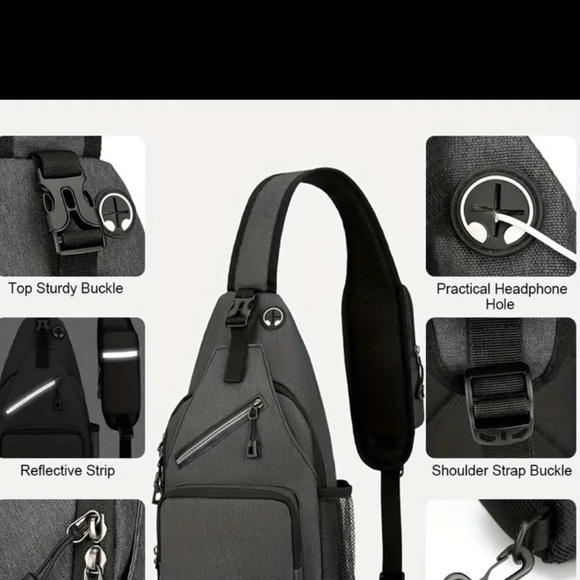 Floral Sling Bag~Crossbody Sling Chest Bag Daypack~NEW - Picture 6 of 11